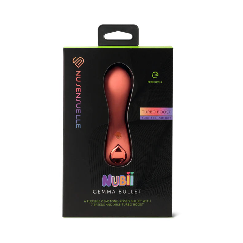 Nu Sensuelle Gemma Nubii Turbo Bullet – Rechargeable Flexible Silicone Vibrator