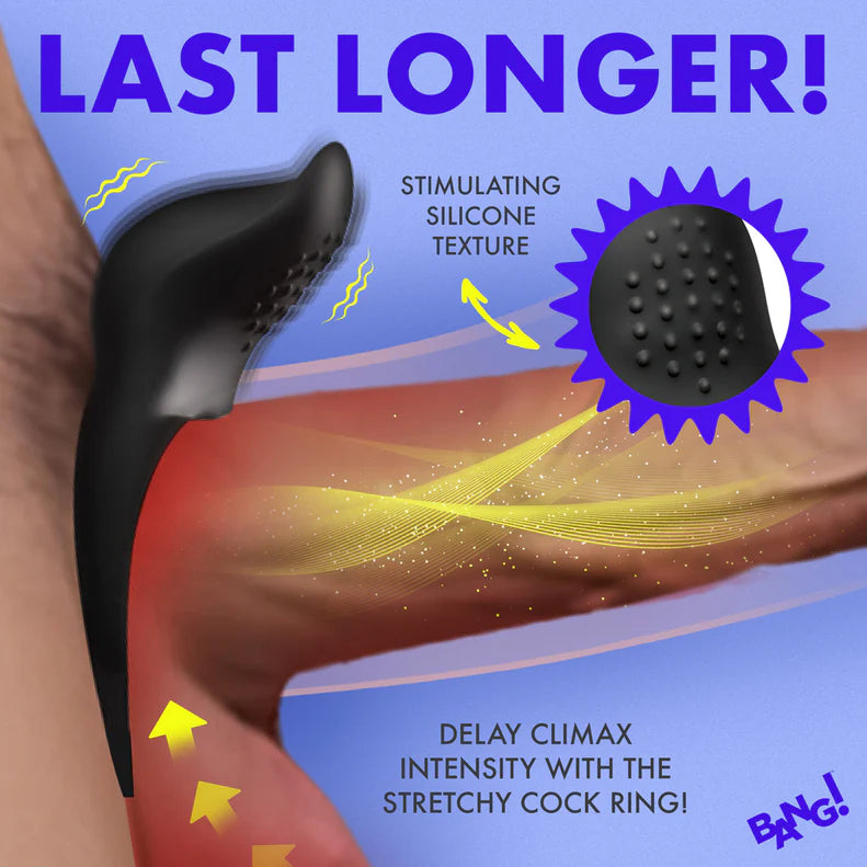 Bang! Vibrating Silicone Cock Ring – Rechargeable Clitoral Stimulator Ring