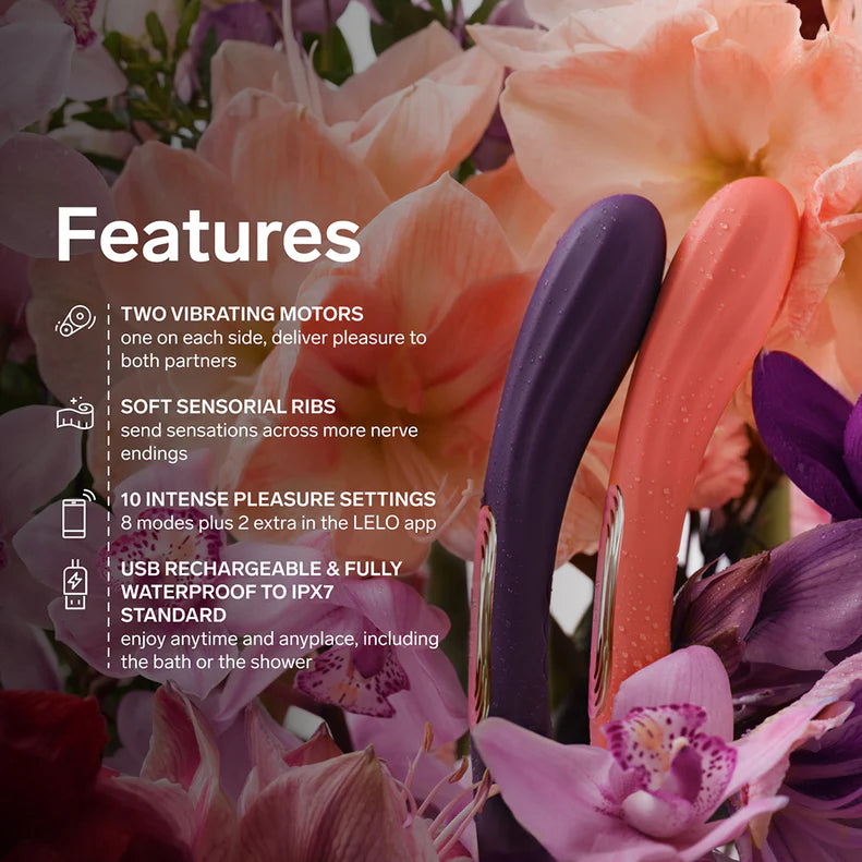 LELO Boomerang Dual Vibrator for Couples – App-Controlled, Waterproof Silicone Design