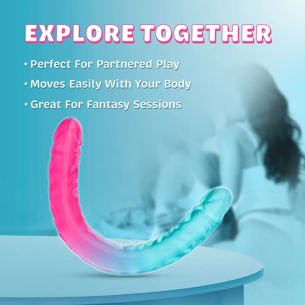 B Yours Candy Papi Double Dildo 17.75in