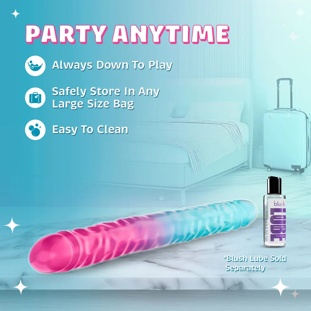 B Yours Candy Papi Double Dildo 17.75in