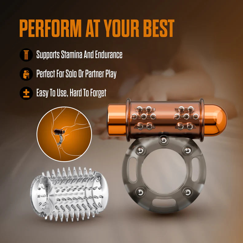 Stay Hard Vibrating Cock Ring Set
