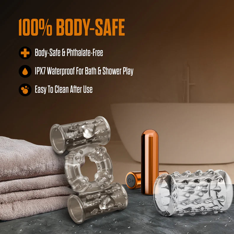 Stay Hard Vibrating Cock Ring Set