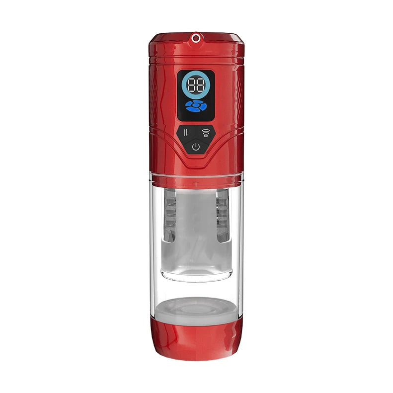 Pumped Sensurge Automatic Rechargeable Heating, Sucking, Thrusting, Vibrating Male Pump