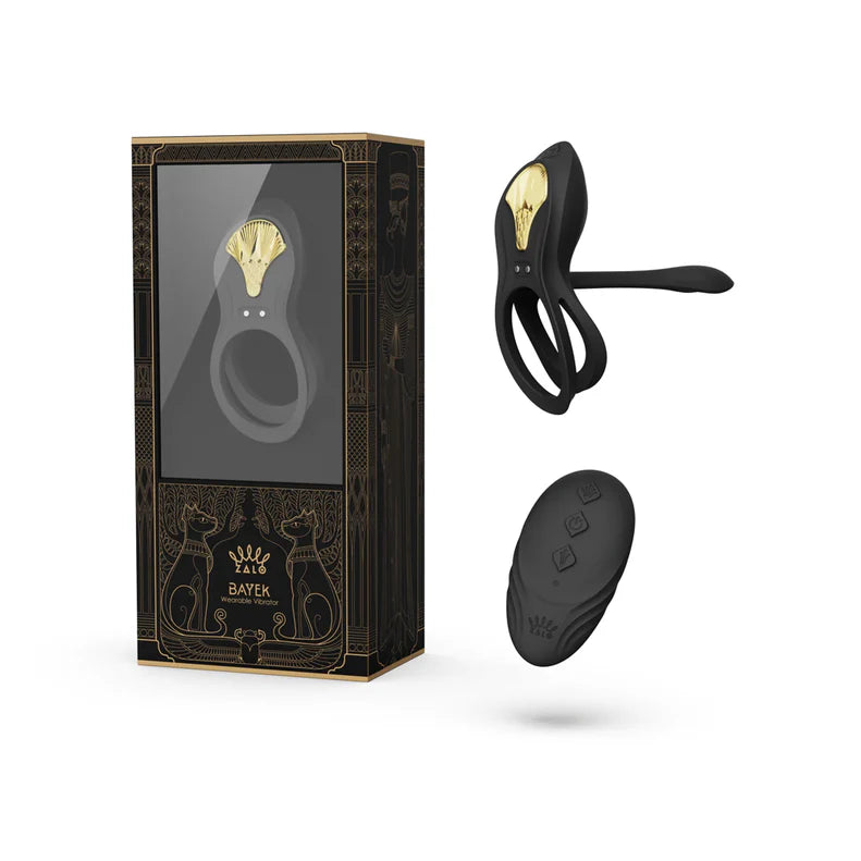 Zalo Bayek Rechargeable Silicone App Compatible Vibrating Couples Ring
