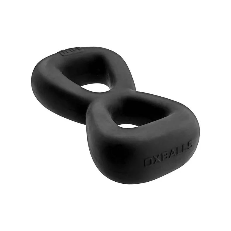 Hunkyjunk Boomerang Silicone Double-Ring Cockring & Nut-Tugger