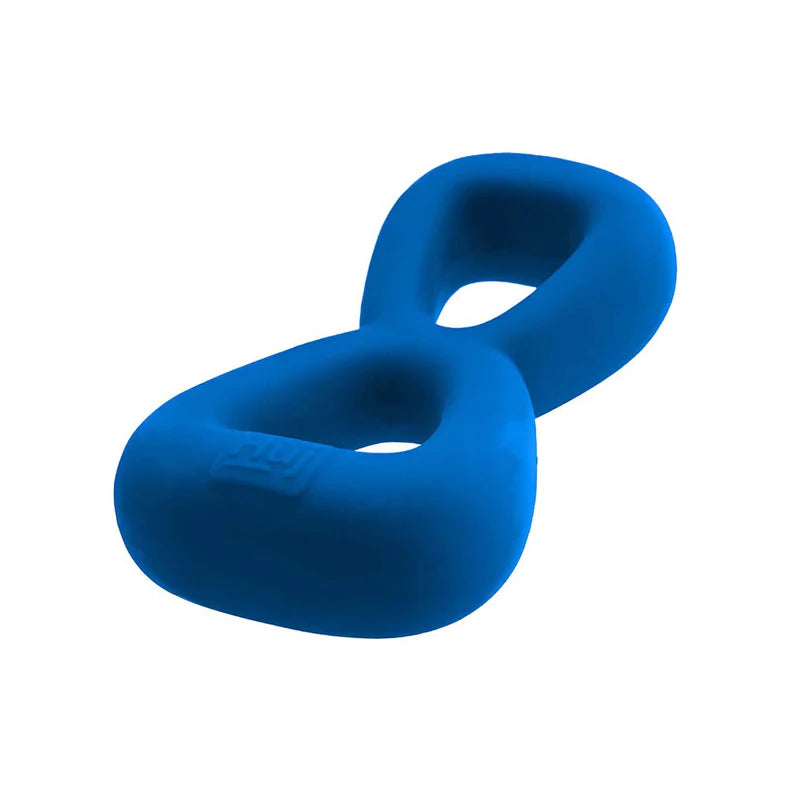 Hunkyjunk Boomerang Silicone Double-Ring Cockring & Nut-Tugger