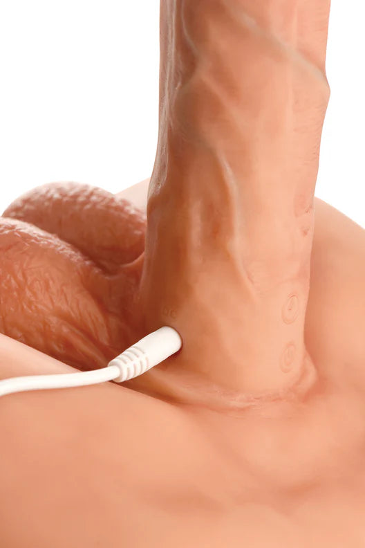 Jock Power Rod Thrusting & Vibrating Rechargeable Silicone Dildo with Remote Control
