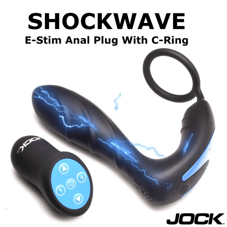 Jock Shockwave E-Stim Anal Plug & Cock Ring