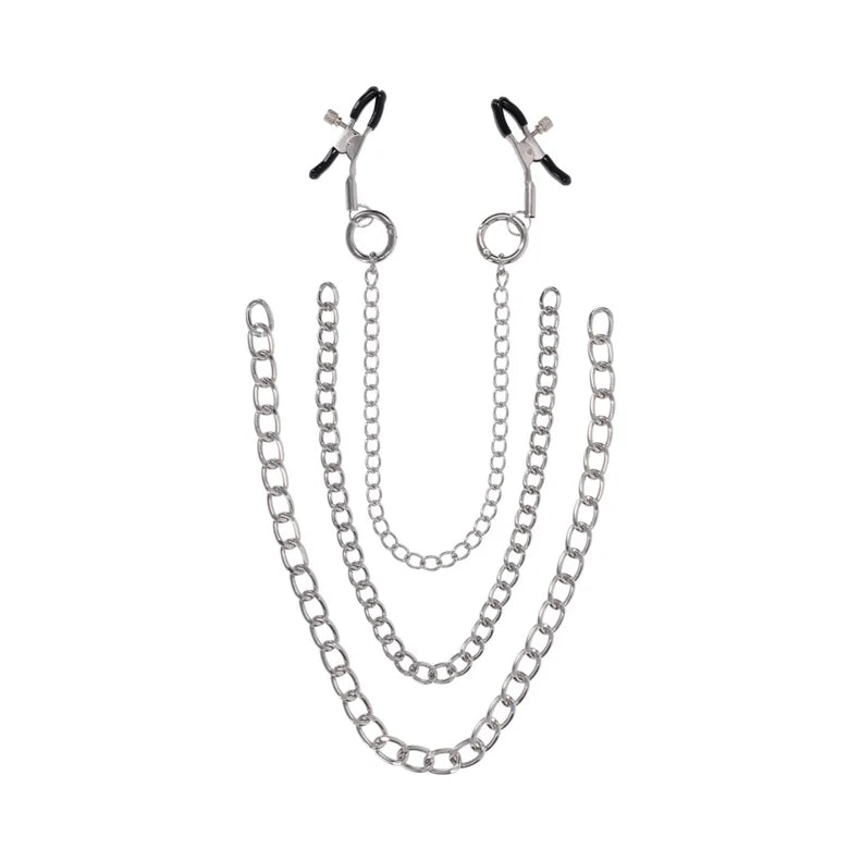 Sportsheets Silver exCHAINgeable Nipple Jewelry