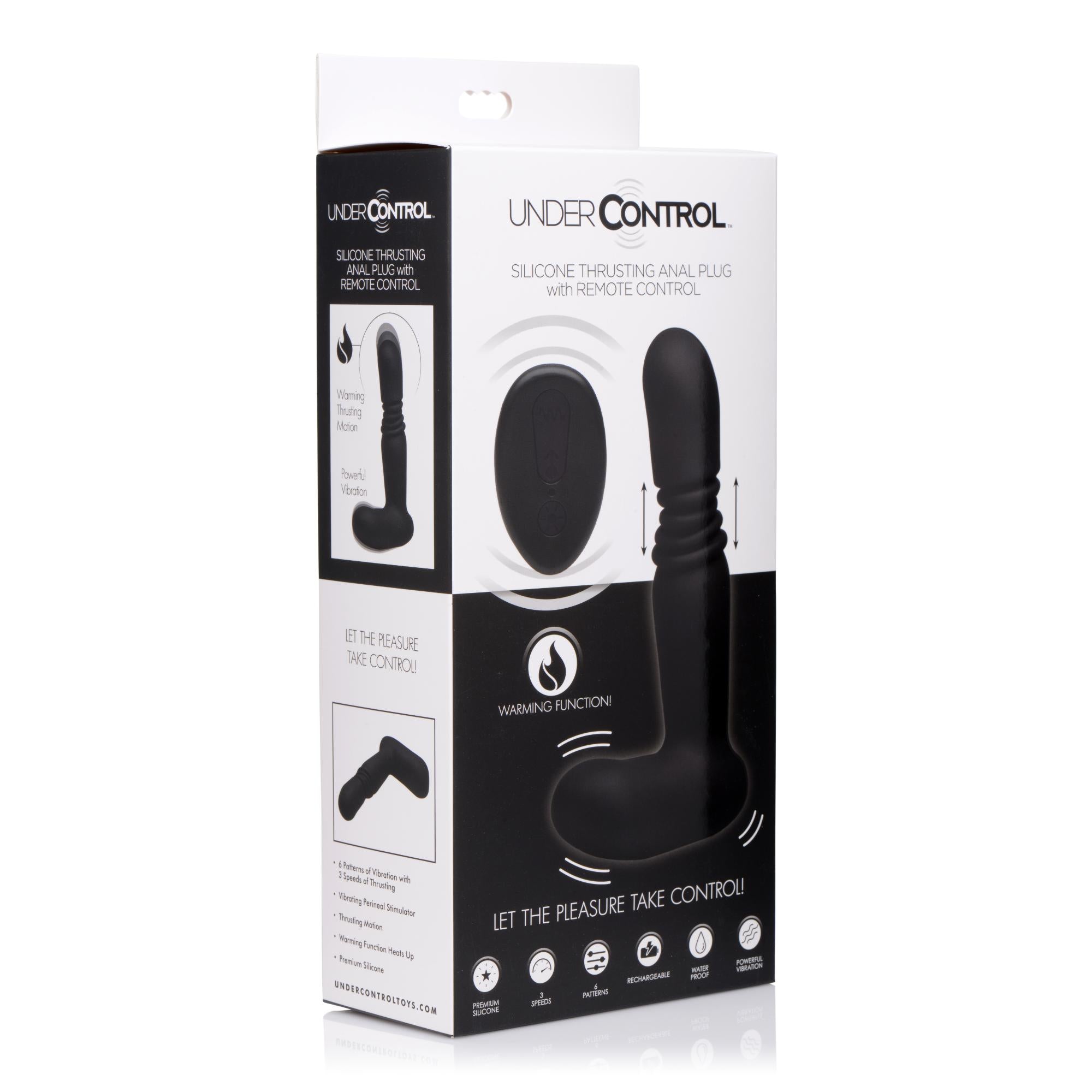 Under Control Silicone Thrusting Anal Plug with Remote Control
