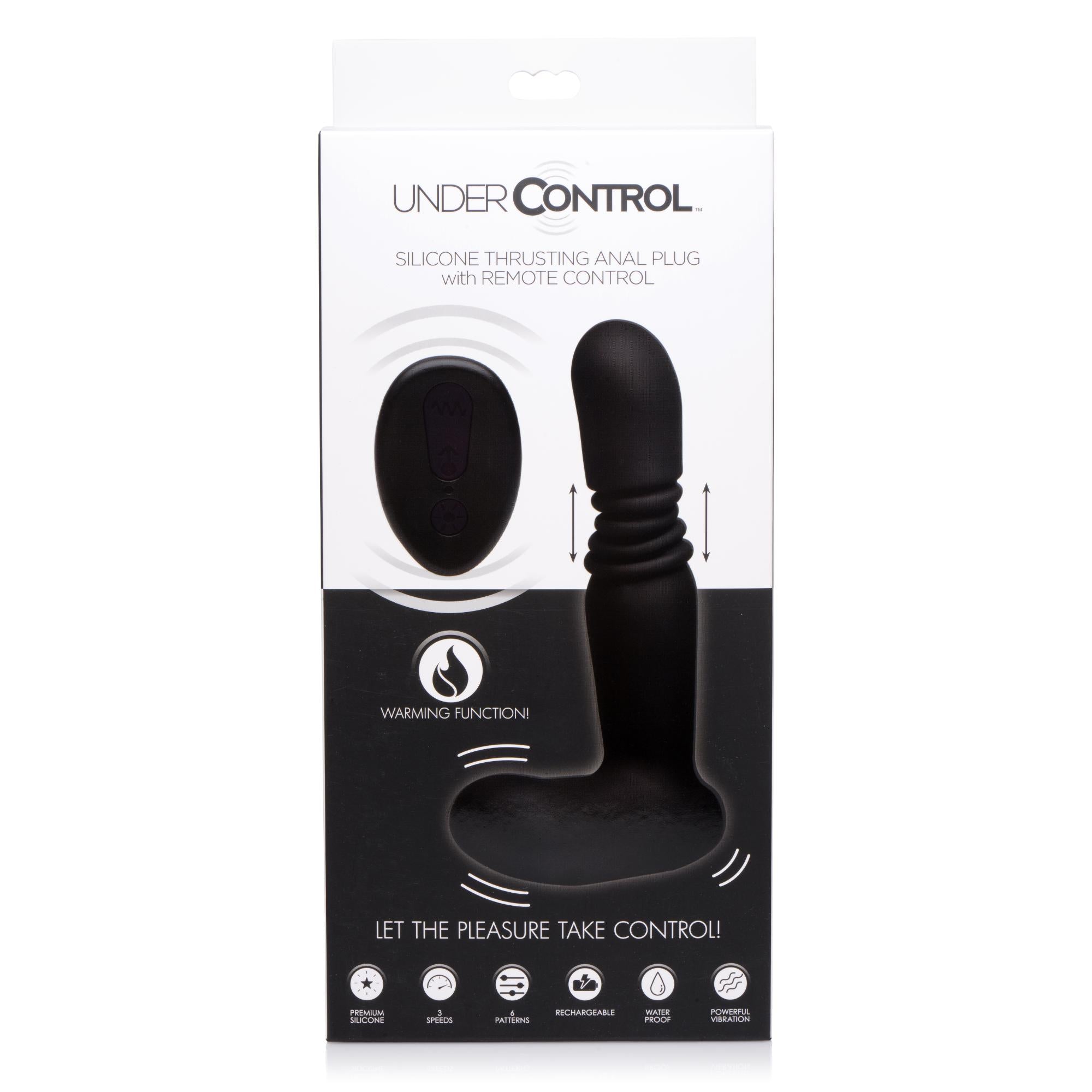 Under Control Silicone Thrusting Anal Plug with Remote Control