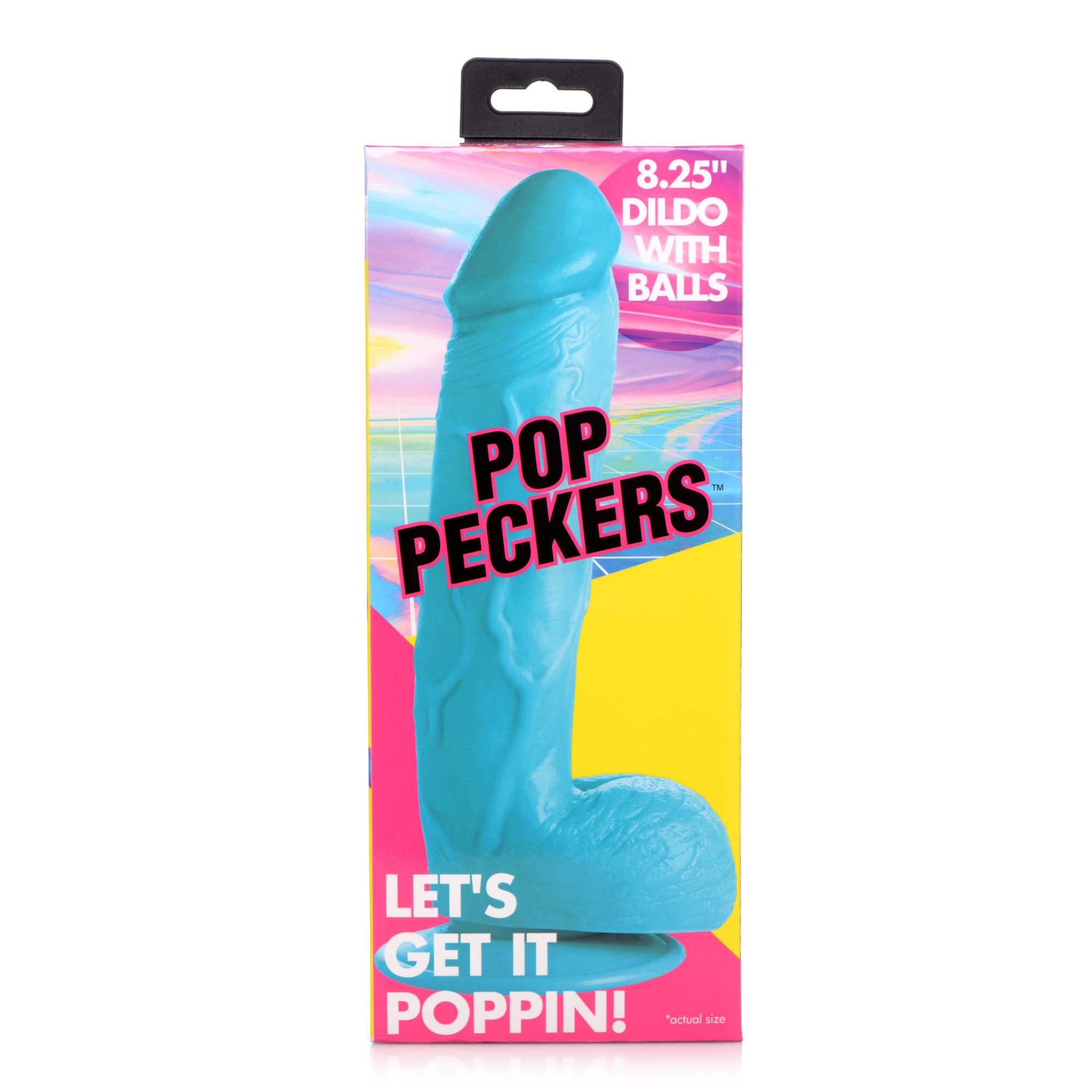 Pop Peckers 8.25" Dildo with Balls
