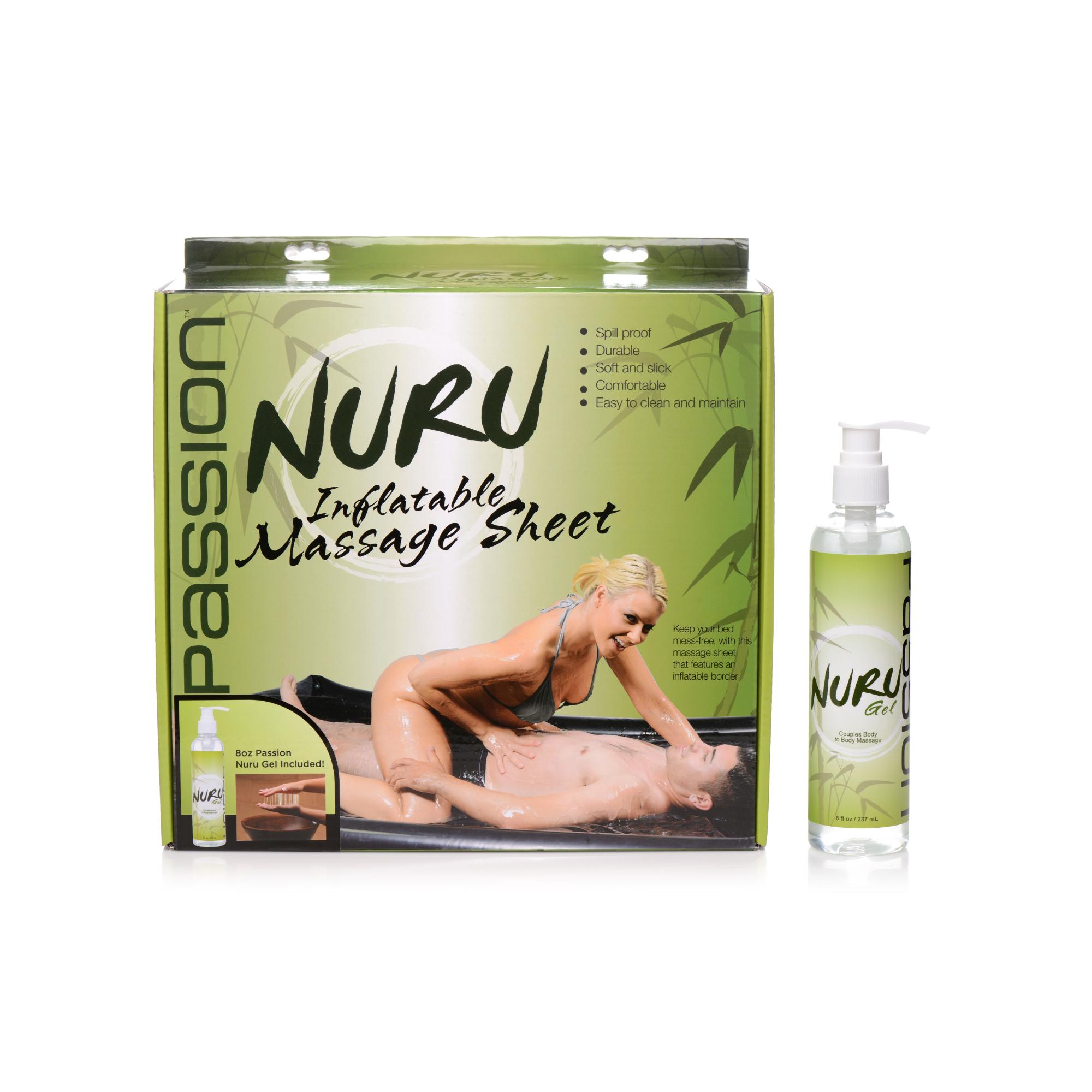 Passion Lubricants Nuru Inflatable Massage Sheet Deluxe Kit