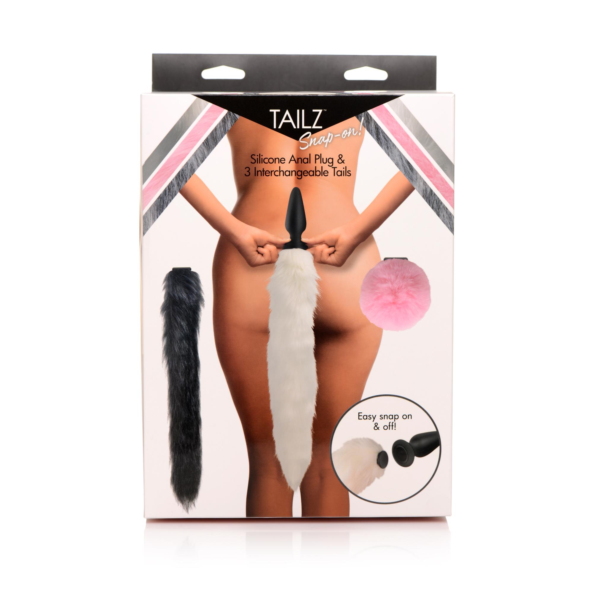 Tailz Silicone Anal Plug & 3 Interchangeable Tails