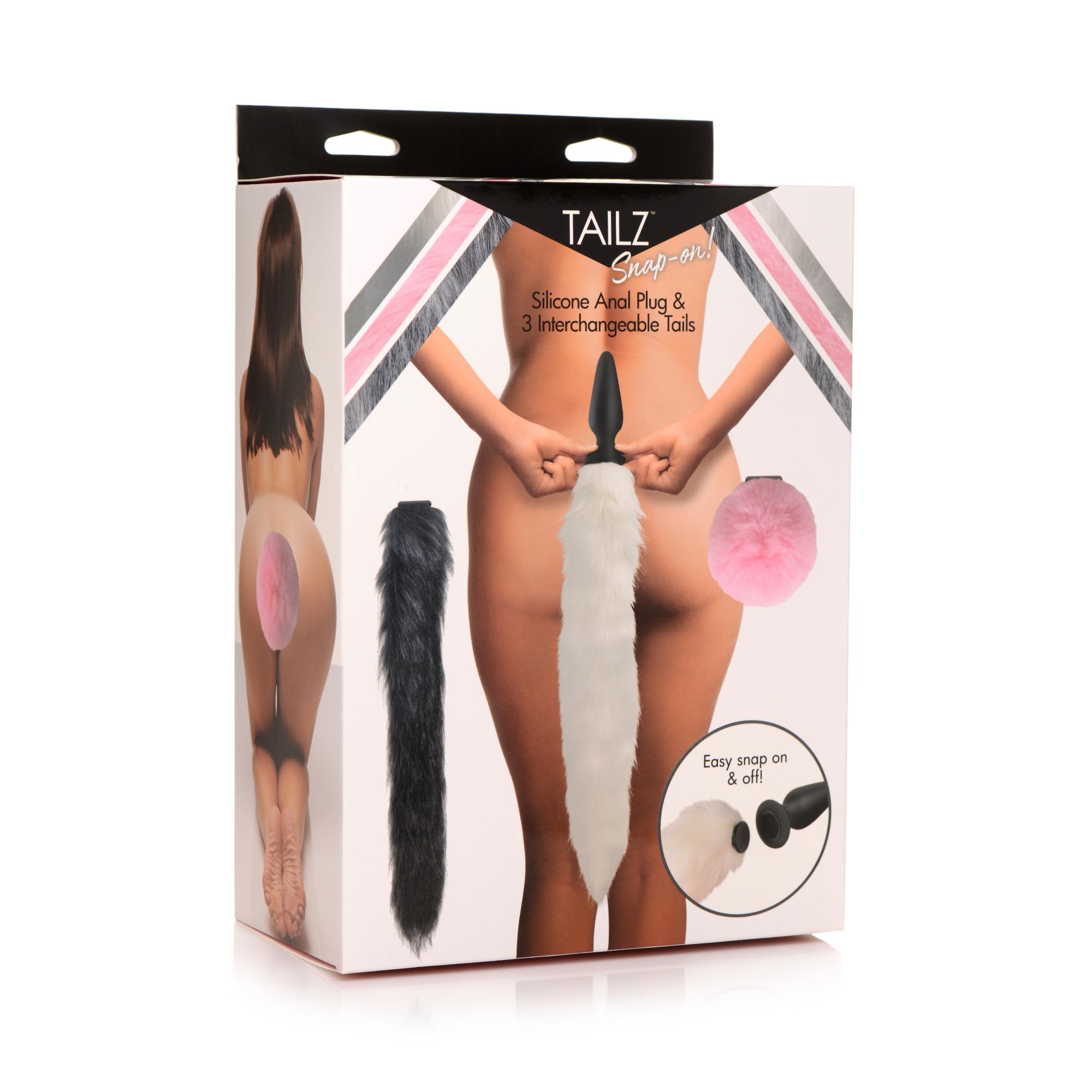 Tailz Silicone Anal Plug & 3 Interchangeable Tails