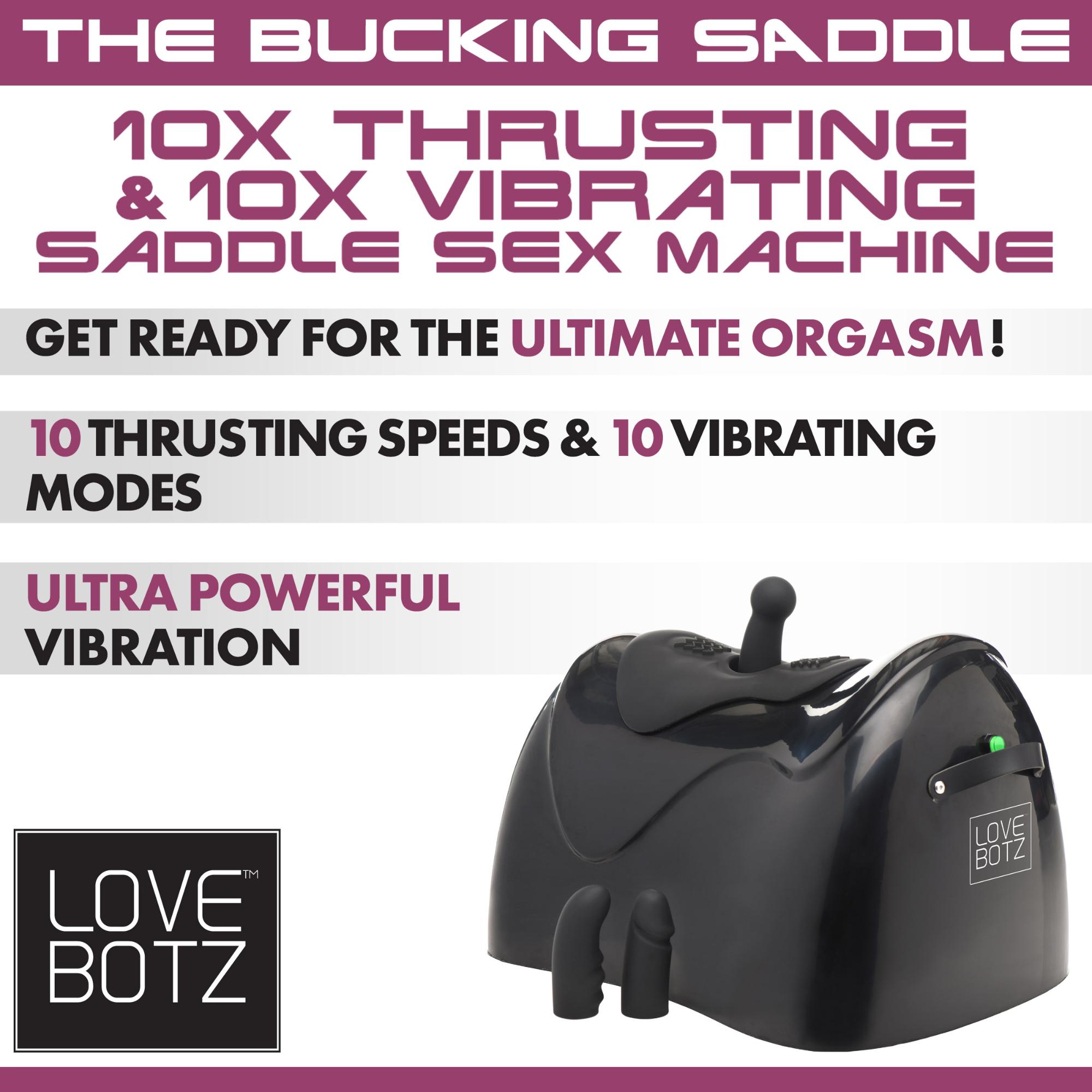 LoveBotz The Bucking Saddle 10X Thrusting & 10X Vibrating Saddle Sex Machine