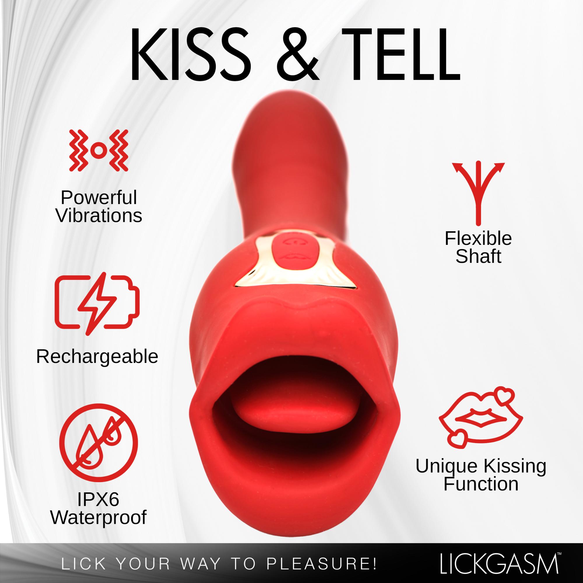 Lickgasm Lickgasm Kiss & Tell Pro Dual-Ended Kissing Vibrator