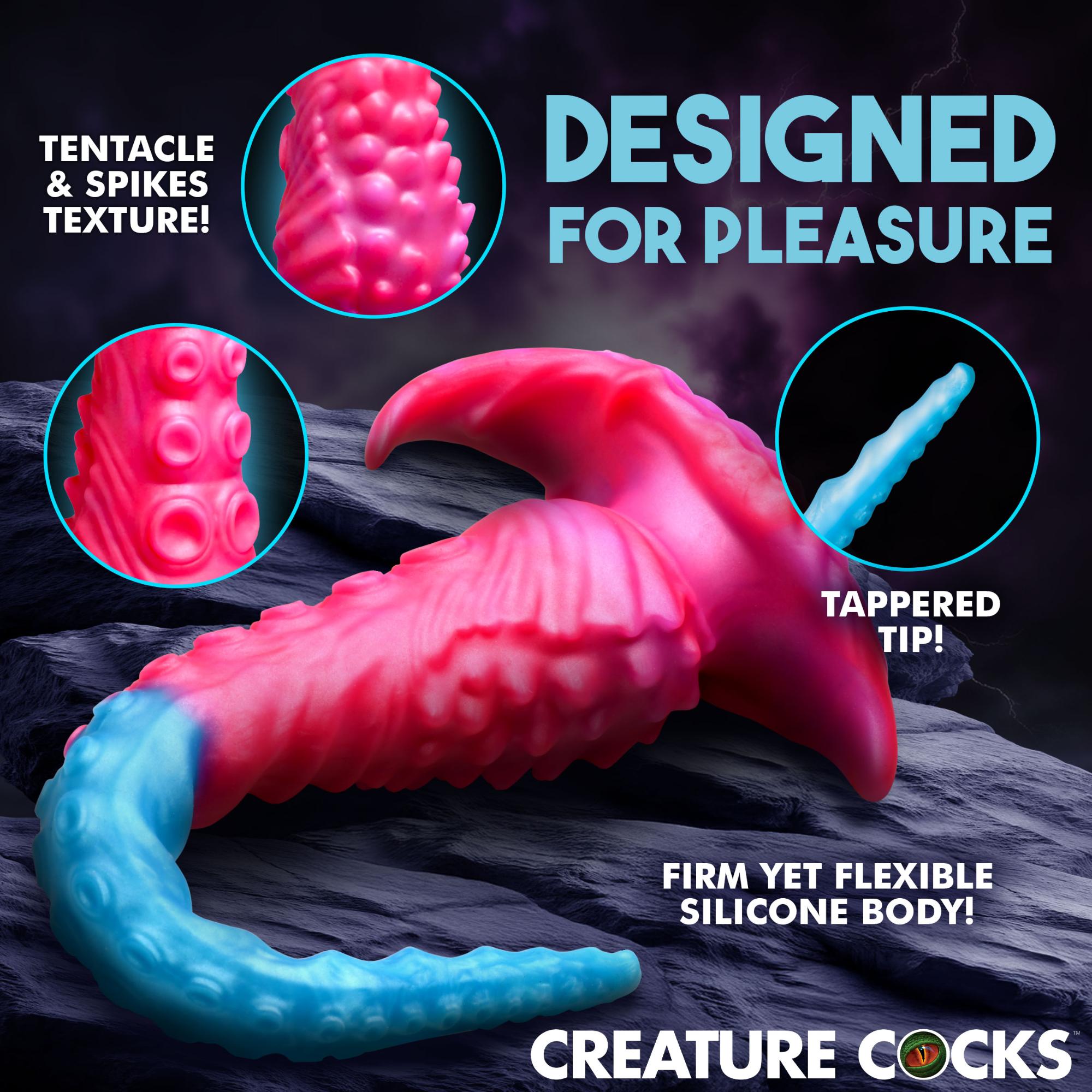 Creature Cocks Eyegor – Thrusting & Vibrating Rechargeable Silicone Dildo with Remote