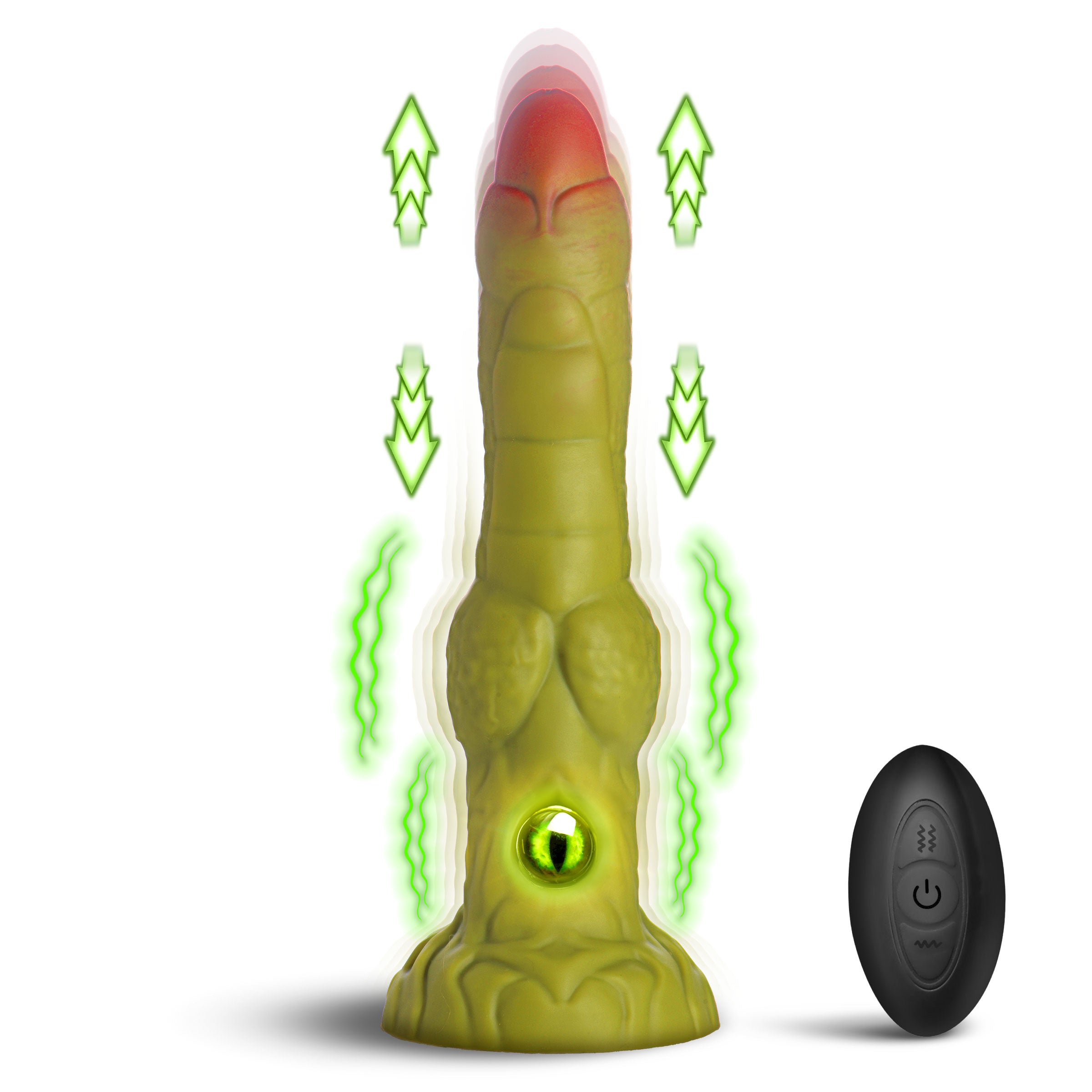 Creature Cocks Eyegor – Thrusting & Vibrating Rechargeable Silicone Dildo with Remote