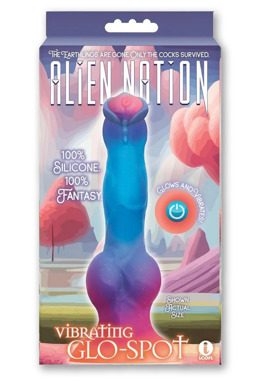Alien Nation Glo-Spot Silicone Glow-in-The-Dark Vibrating Dildo