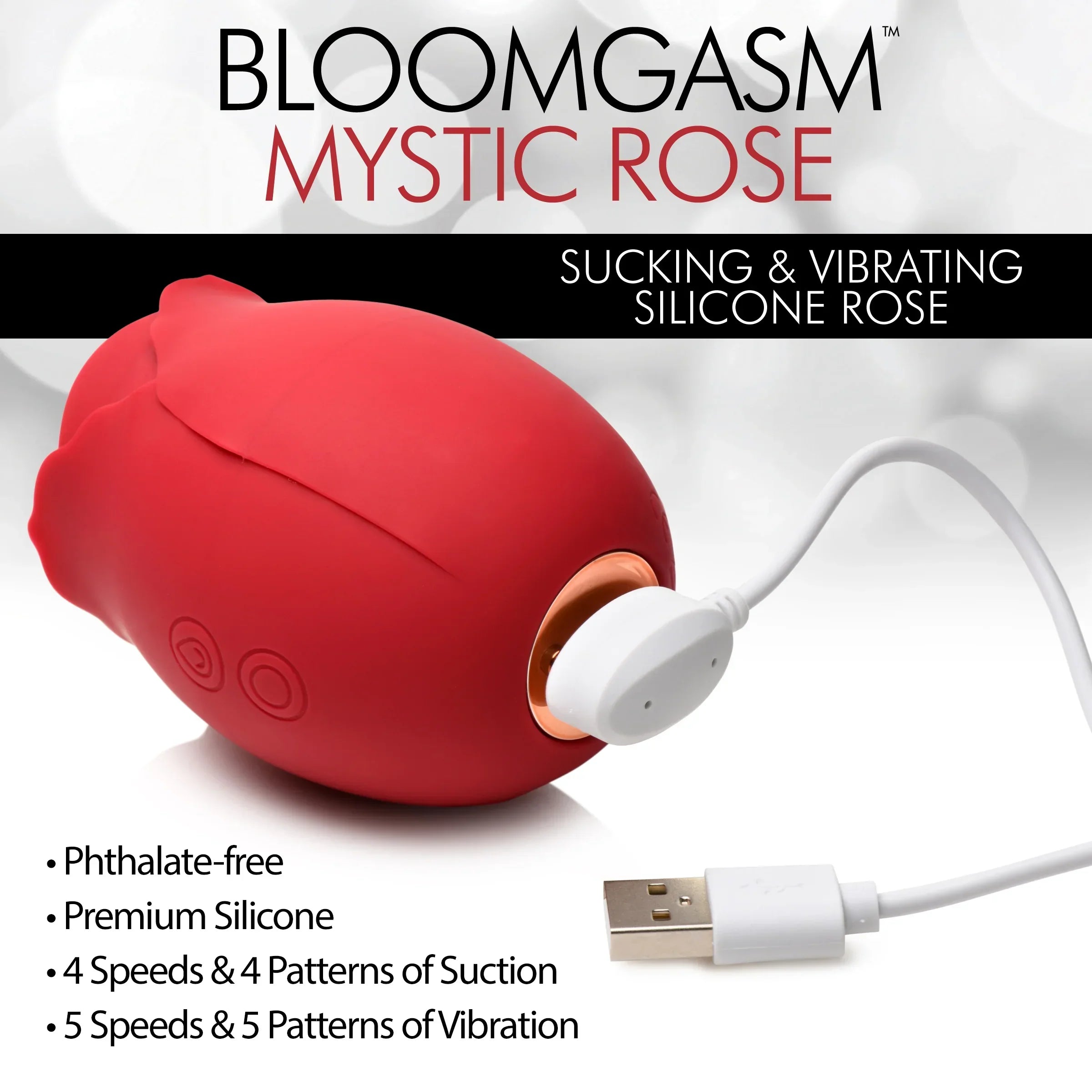 Bloomgasm Mystic Rose Rechargeable Silicone Sucking & Vibrating Clitoral Stimulator