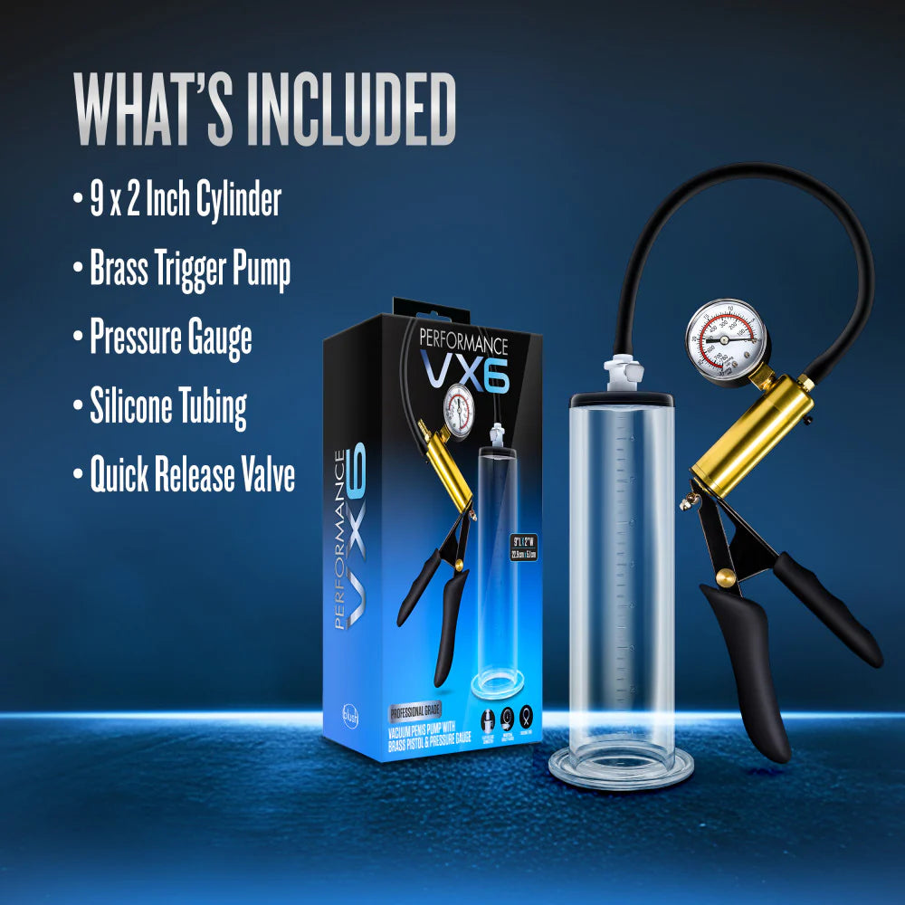 Blush Performance VX8 Premium  System with Silicone Cock Strap Manual Penis Pump