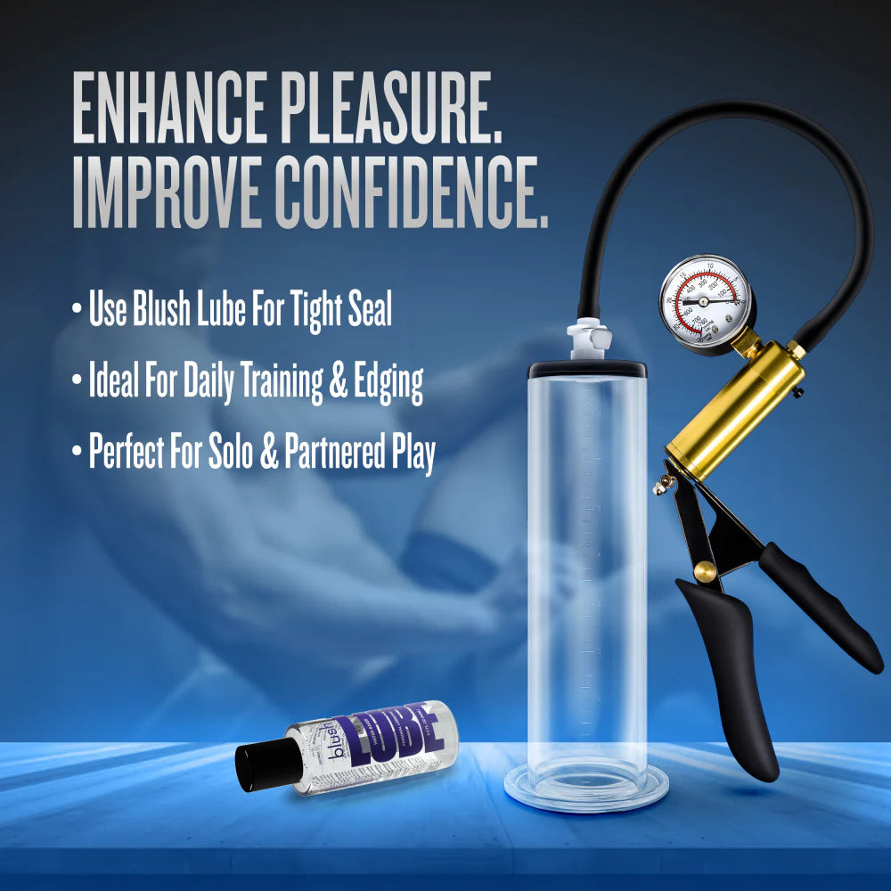 Blush Performance VX8 Premium  System with Silicone Cock Strap Manual Penis Pump