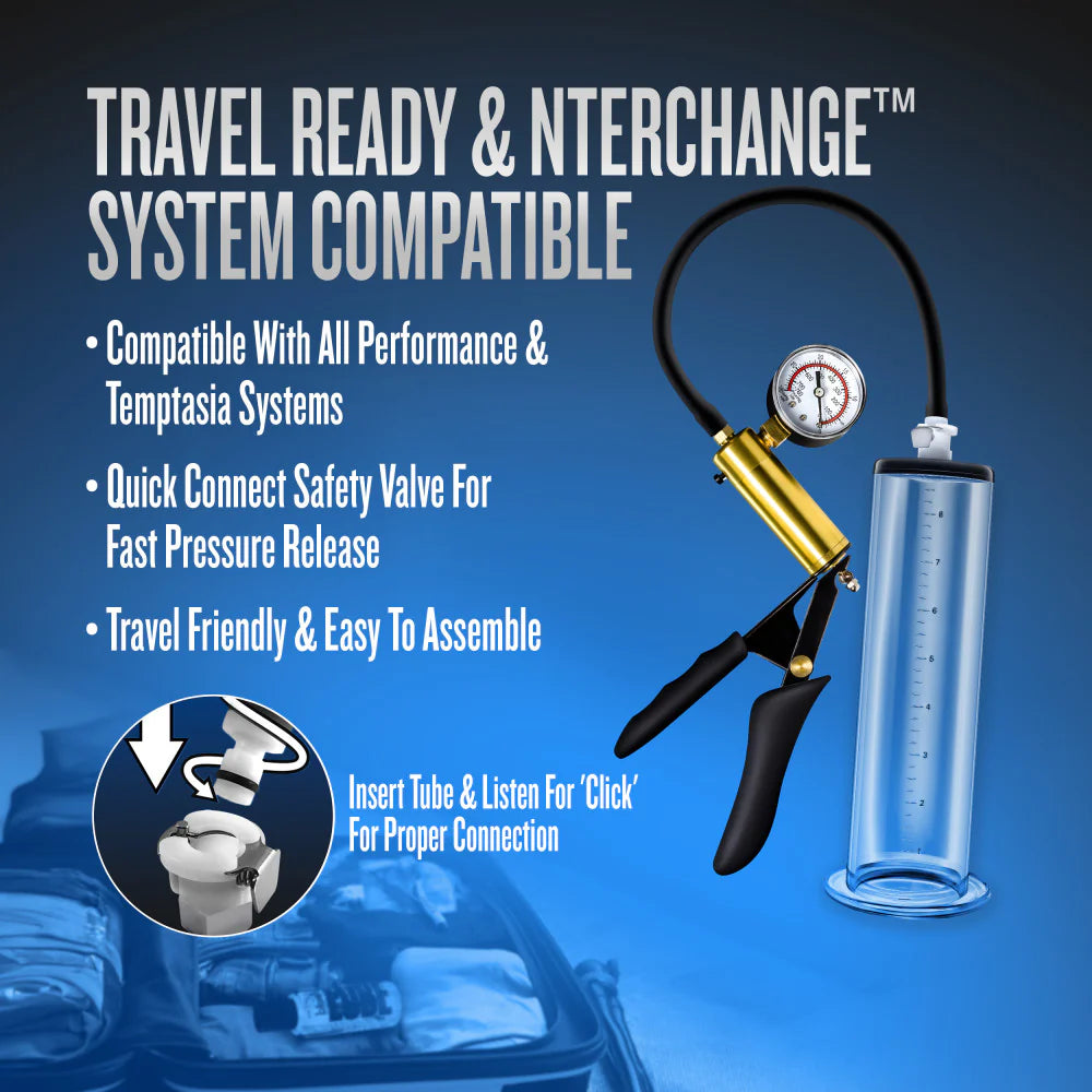 Blush Performance VX8 Premium  System with Silicone Cock Strap Manual Penis Pump