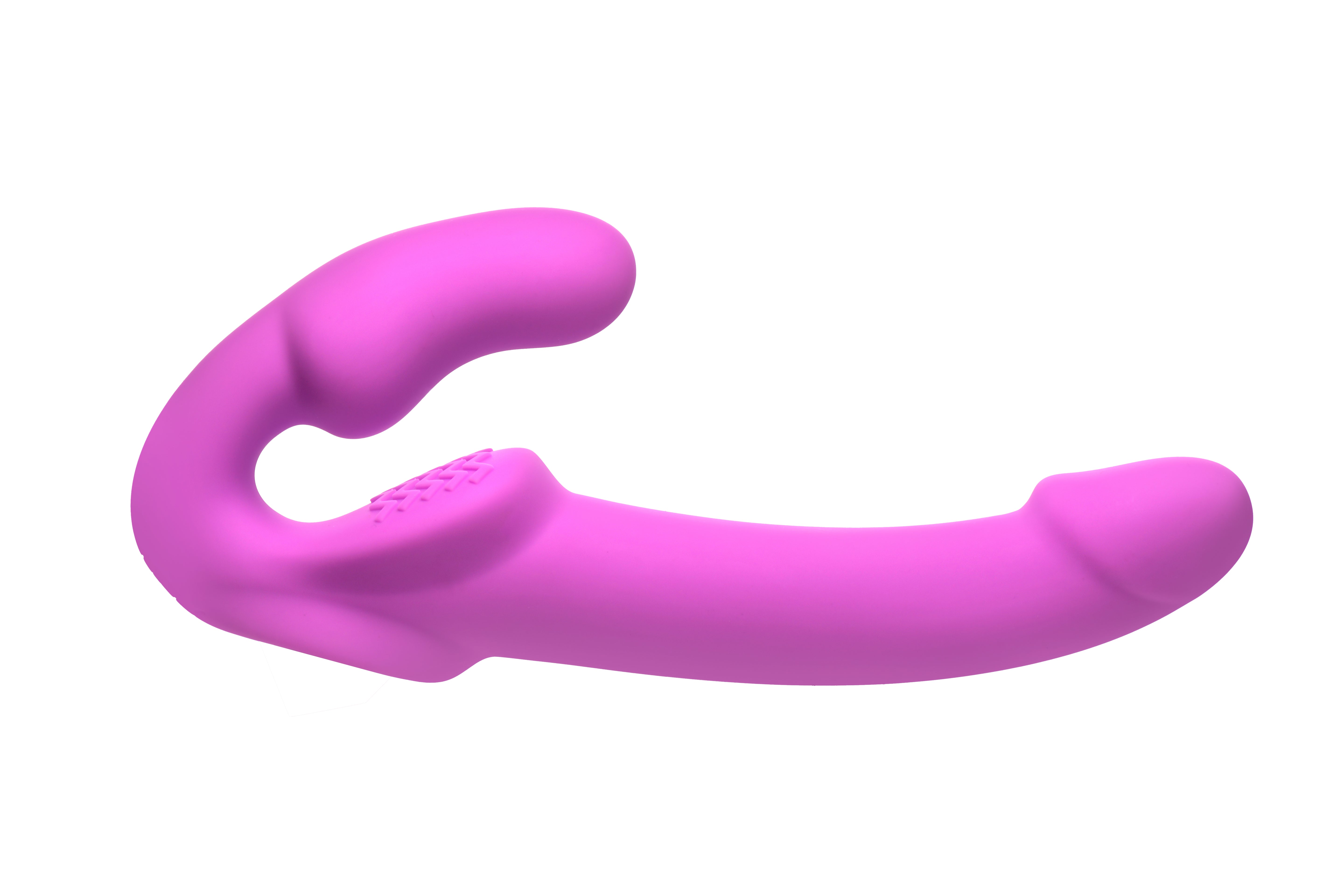 Simply Sweet Candy Crush Vibrating Rechargeable Silicone Strapless Strap-On with Remote