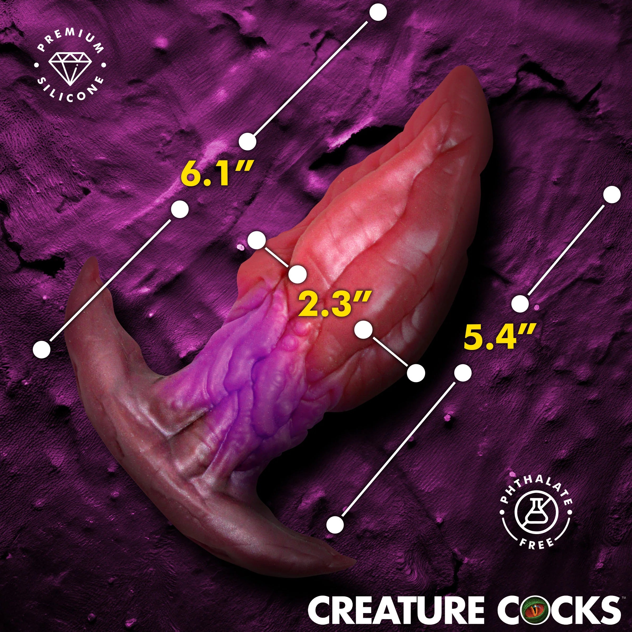Creature Cocks Crawler Silicone Butt Plug – Fantasy Ribbed Anal Plug