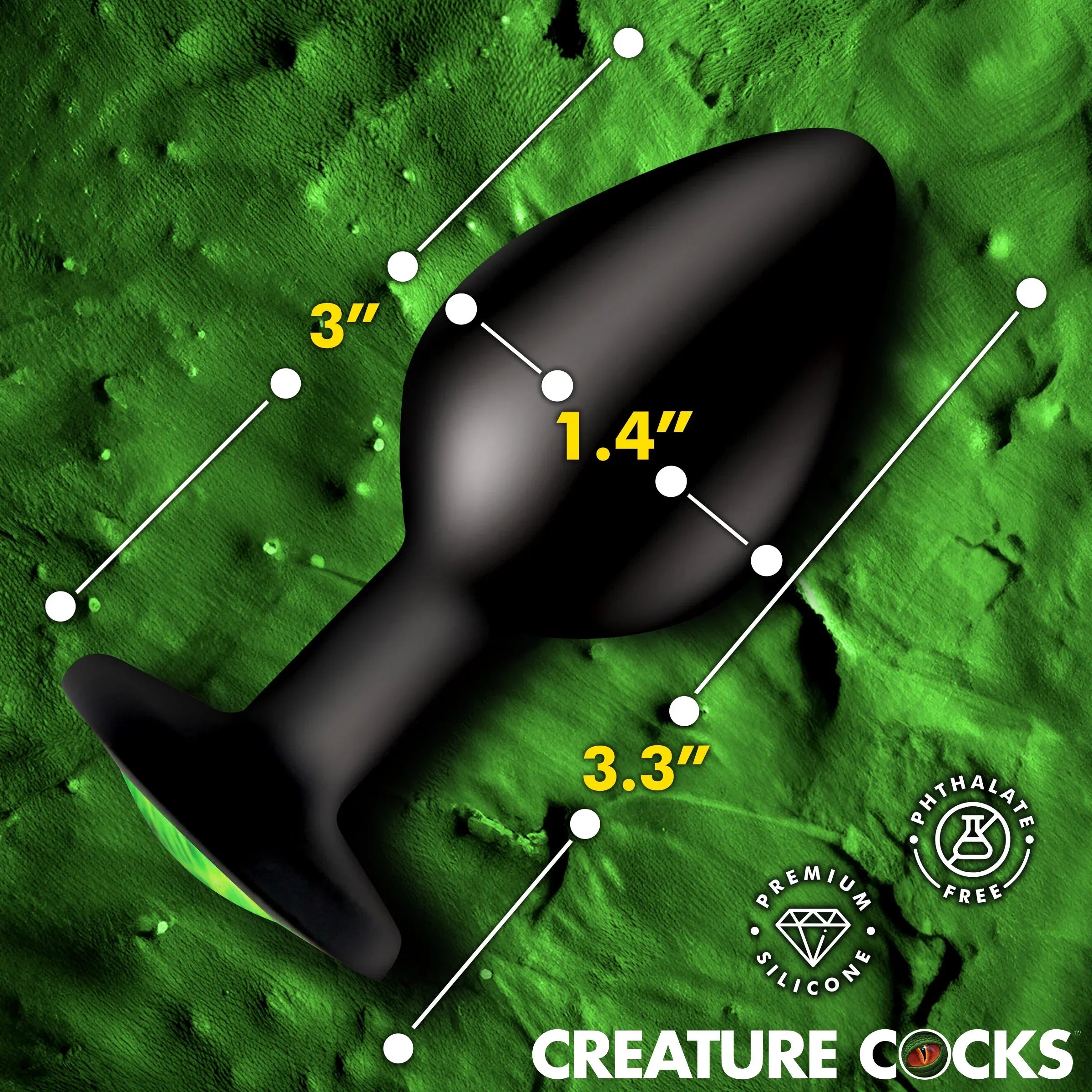 Creature Eyes Green Eye Silicone Butt