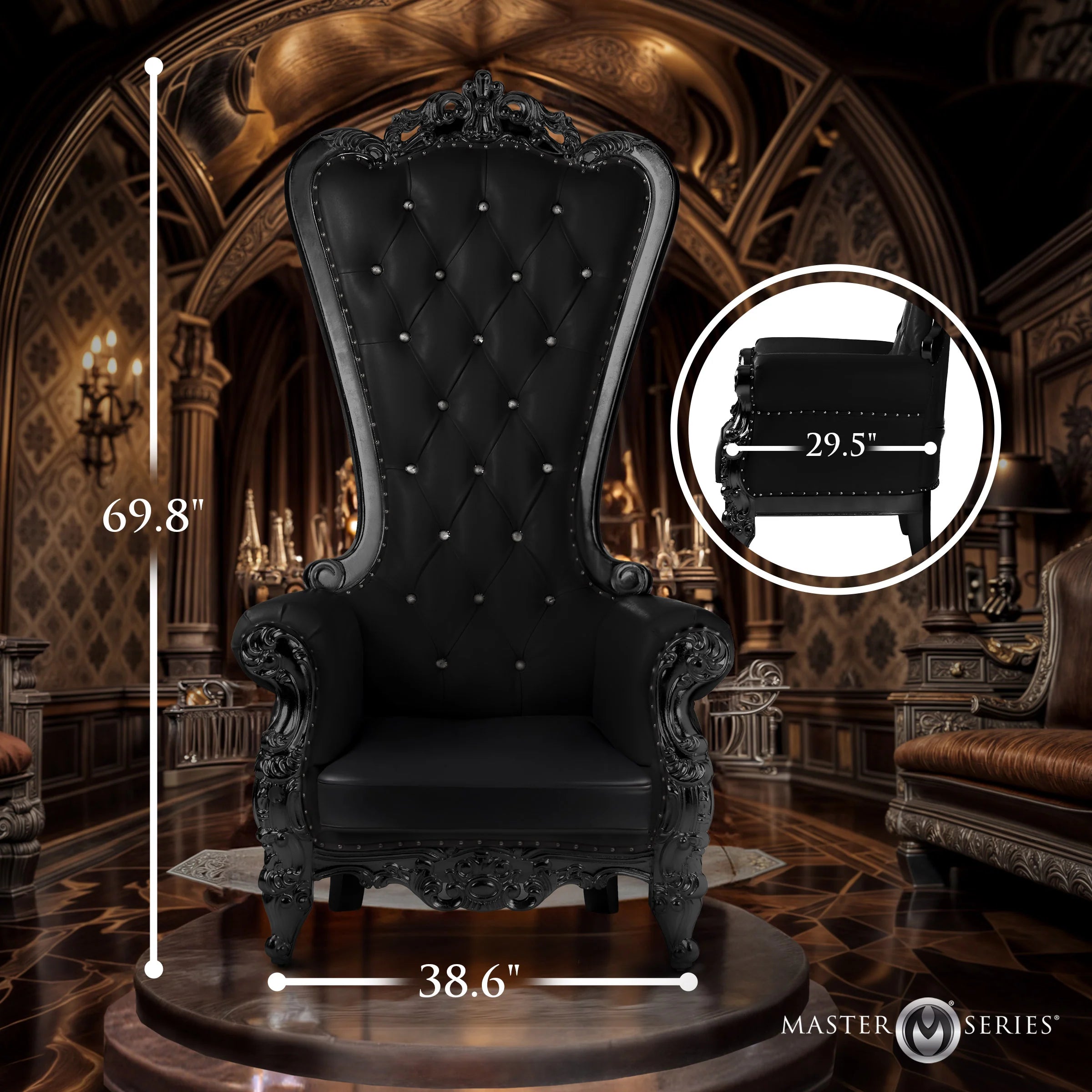 Dom’s Throne – Vegan Leather Throne Chair