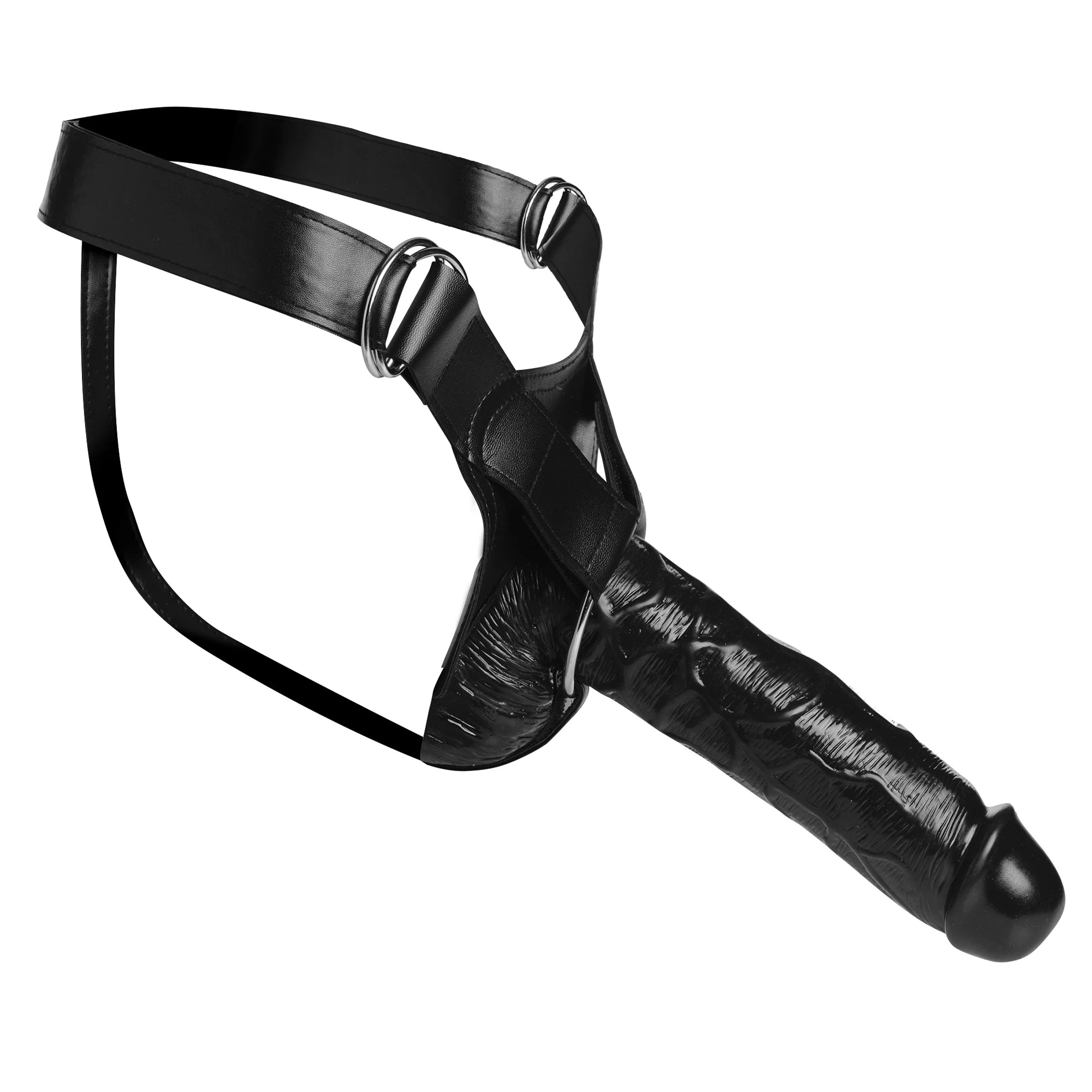 Infiltrator Hollow Strap-On with 10 Inch Dildo – Adjustable Harness for Penetrative Play