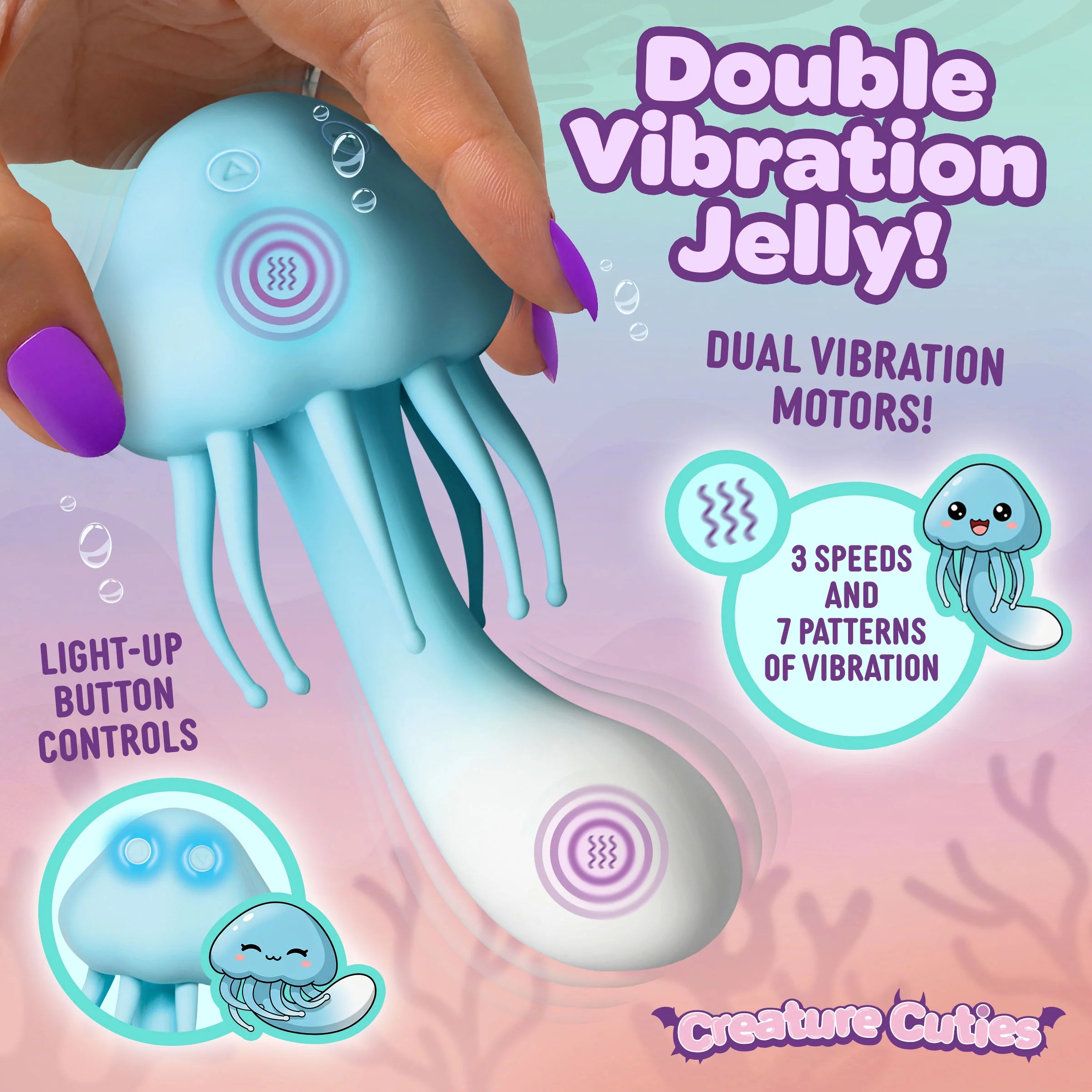 Creature Cuties Jellyvibe Dual Motor Jellyfish Vibrator