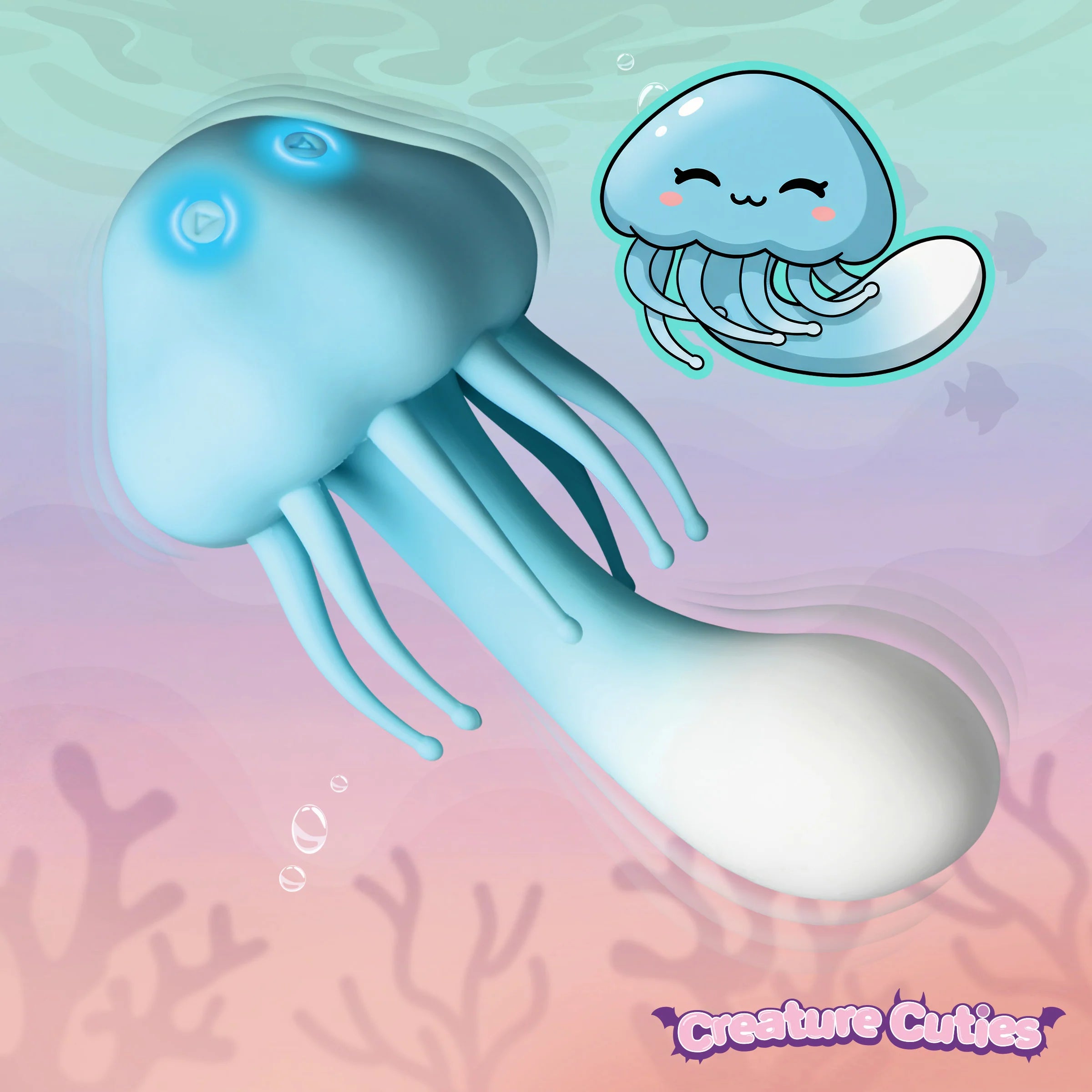 Creature Cuties Jellyvibe Dual Motor Jellyfish Vibrator