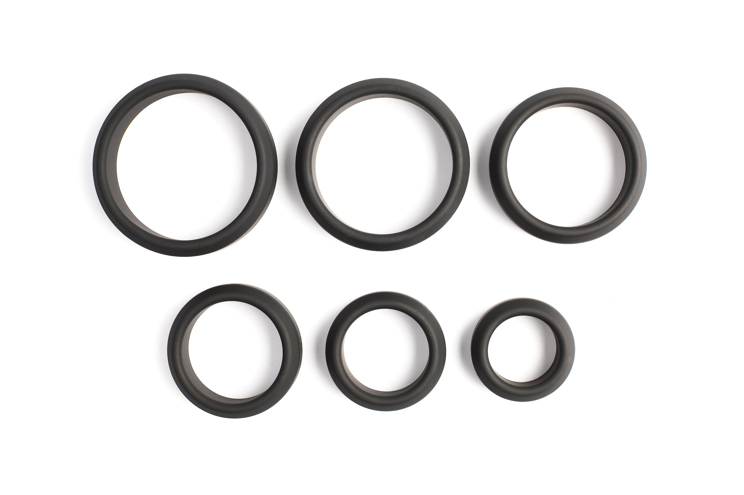 King's Gear King's Fitting Silicone Penis Cock Ring Set 6 Pack - Stretchy Enhancer