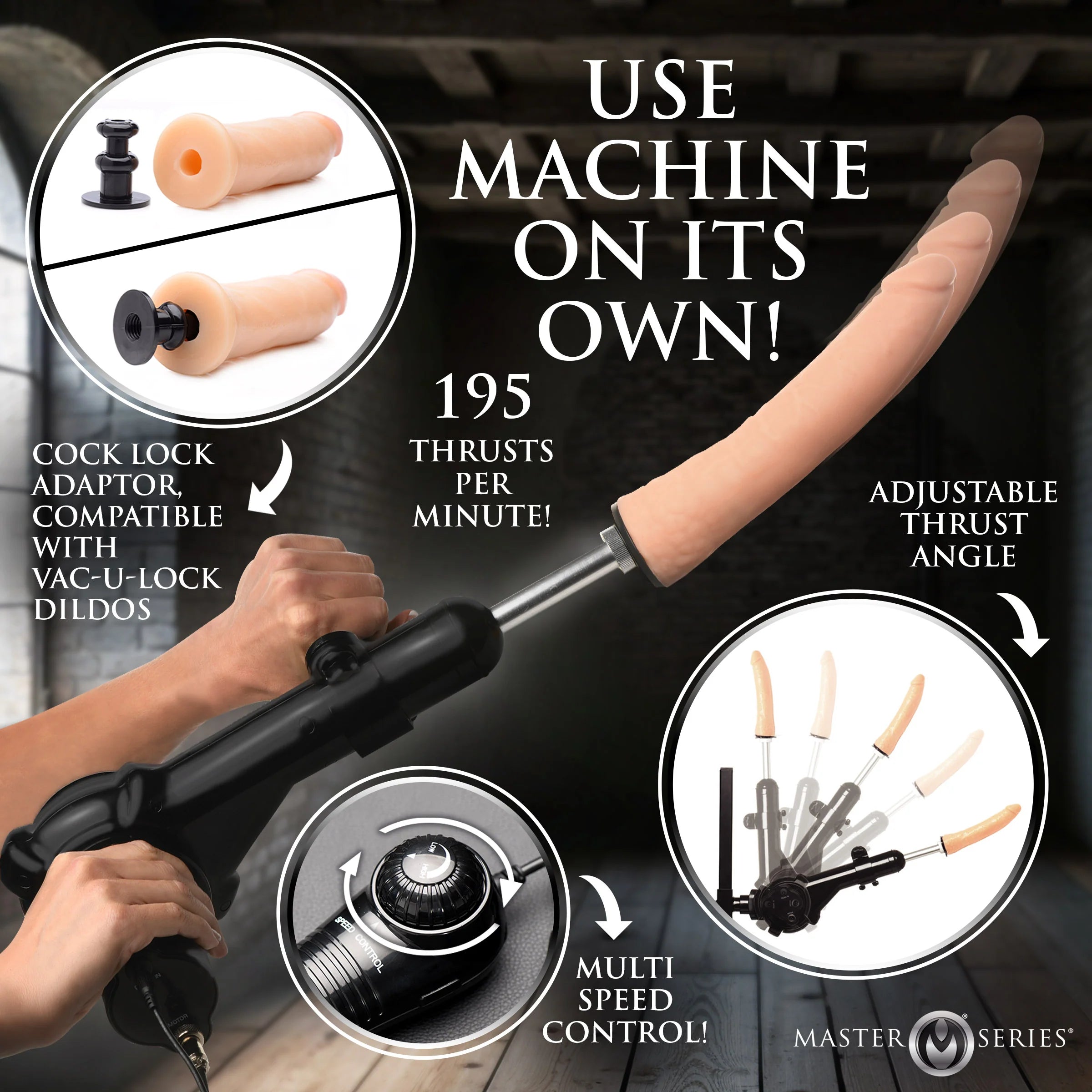 Leg Spreader Obedience Chair with Detachable Sex Machine