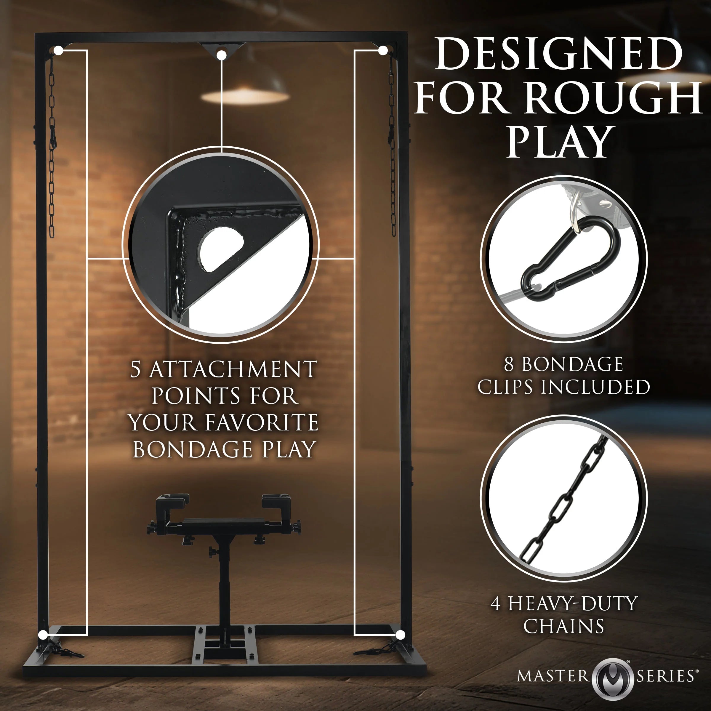 Pleasure Post Saddle Frame – Adjustable Bondage Stand