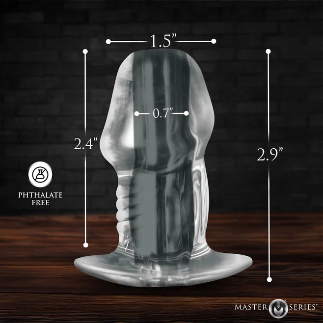 Master Series Dicked Clear Hollow Anal Plug