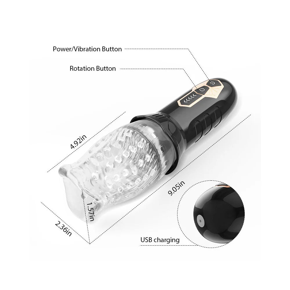 The Male Rose Rechargeable Rotating Masturbator
