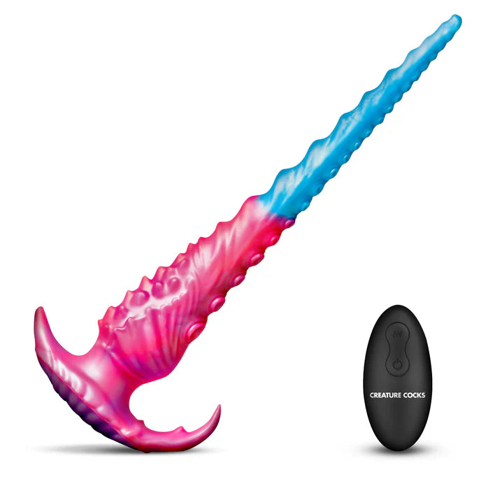 Vibropus Vibrating Silicone Tentacle Dildo with Remote Control