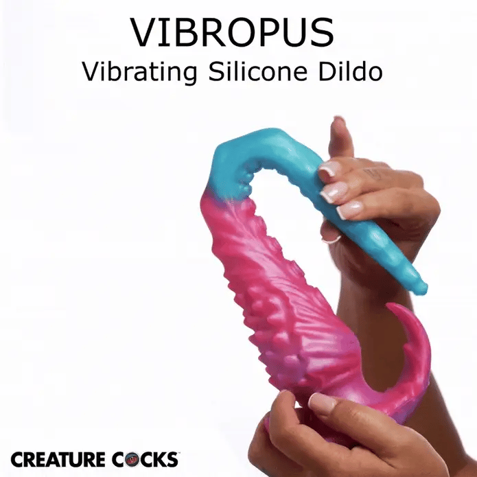 Vibropus Vibrating Silicone Tentacle Dildo with Remote Control