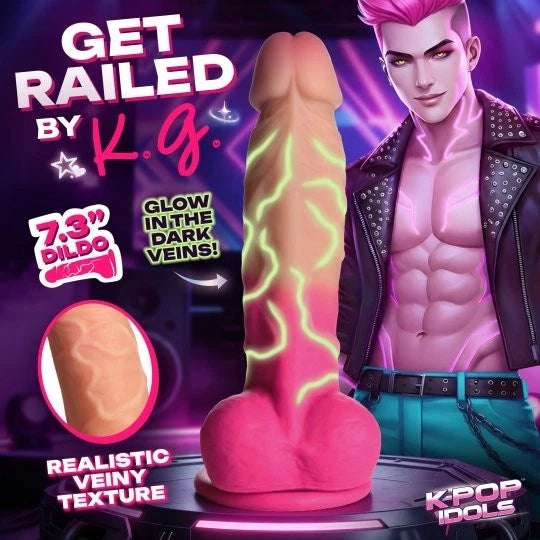 K Pop K.G. Glow-in-the-Dark Silicone Dildo