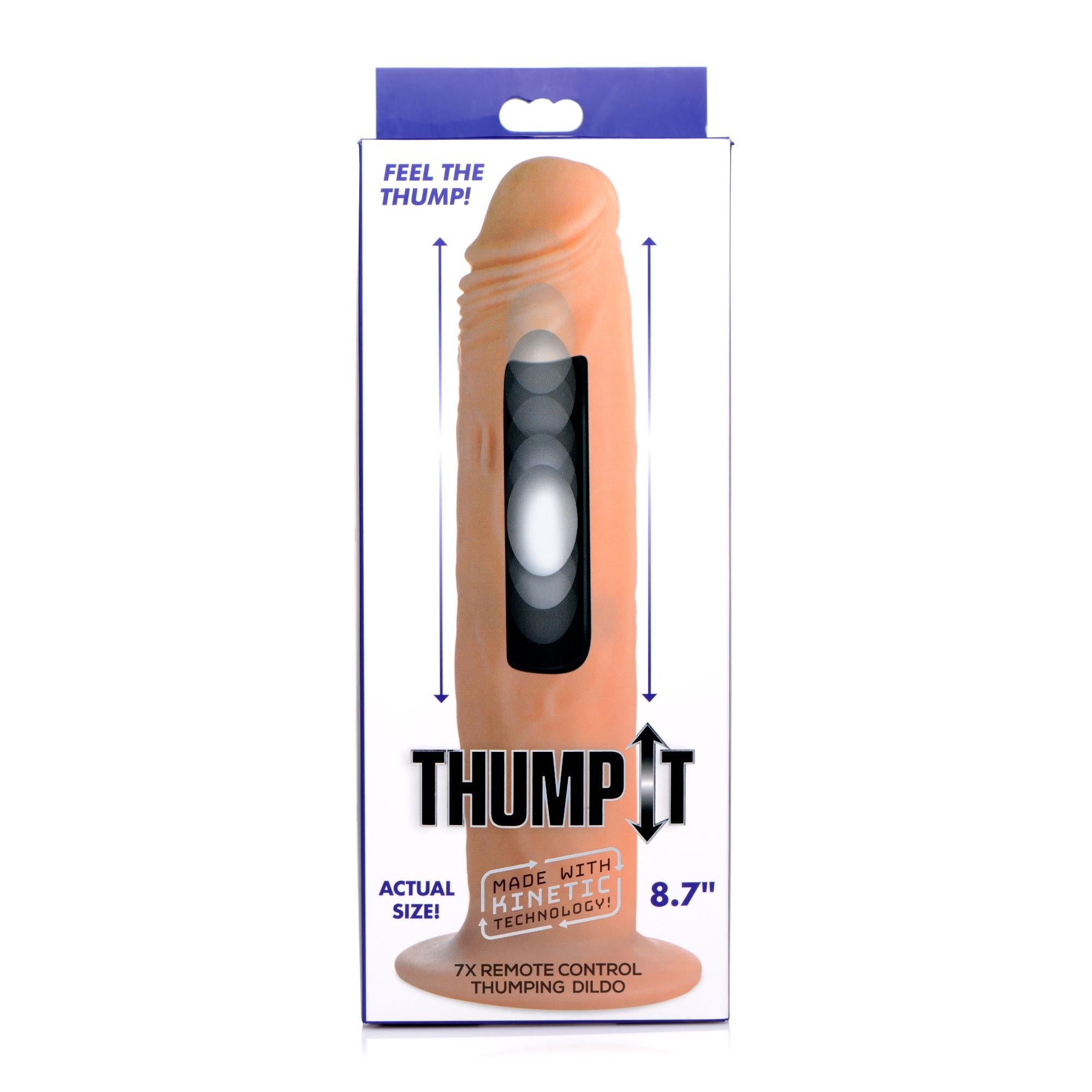 Thump It 7X Remote Control Thumping Dildo 8.7"