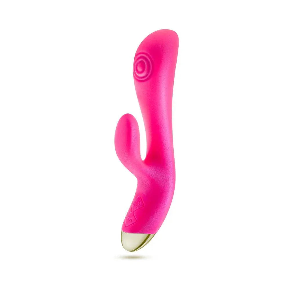 Aria Pleasin' AF Rechargeable Silicone Rabbit Vibrator - Fuchsia - Buy At Luxury Toy X - Free 3-Day Shipping