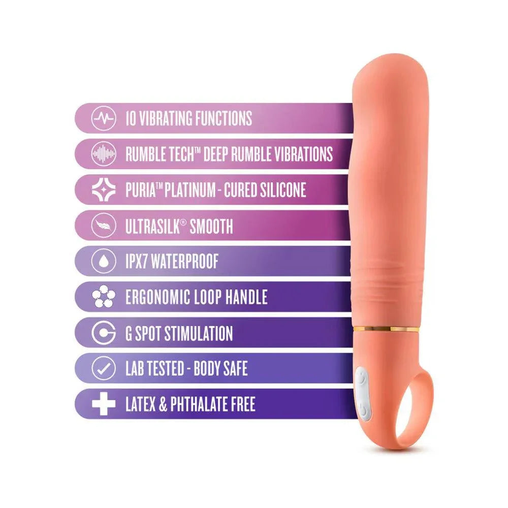 Aria Smokin' AF Silicone Vibrator - Coral - Buy At Luxury Toy X - Free 3-Day Shipping