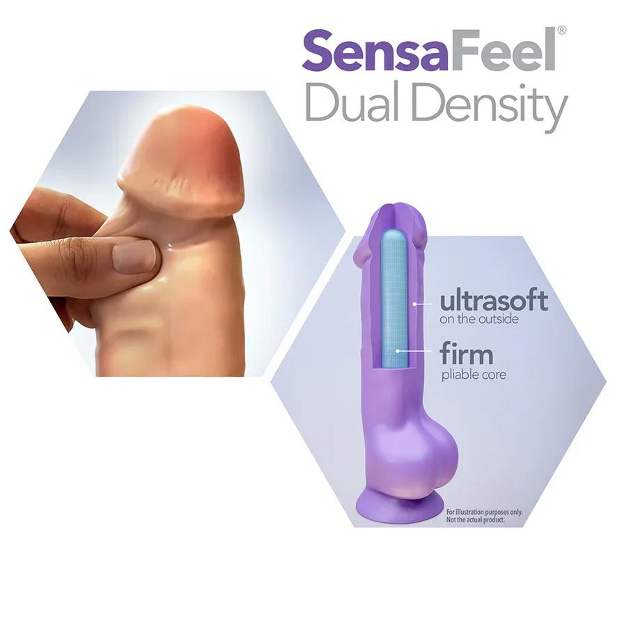 Au Naturel Fabien 9” Vibrating Dual-Density Dildo - Buy At Luxury Toy X - Free 3-Day Shipping