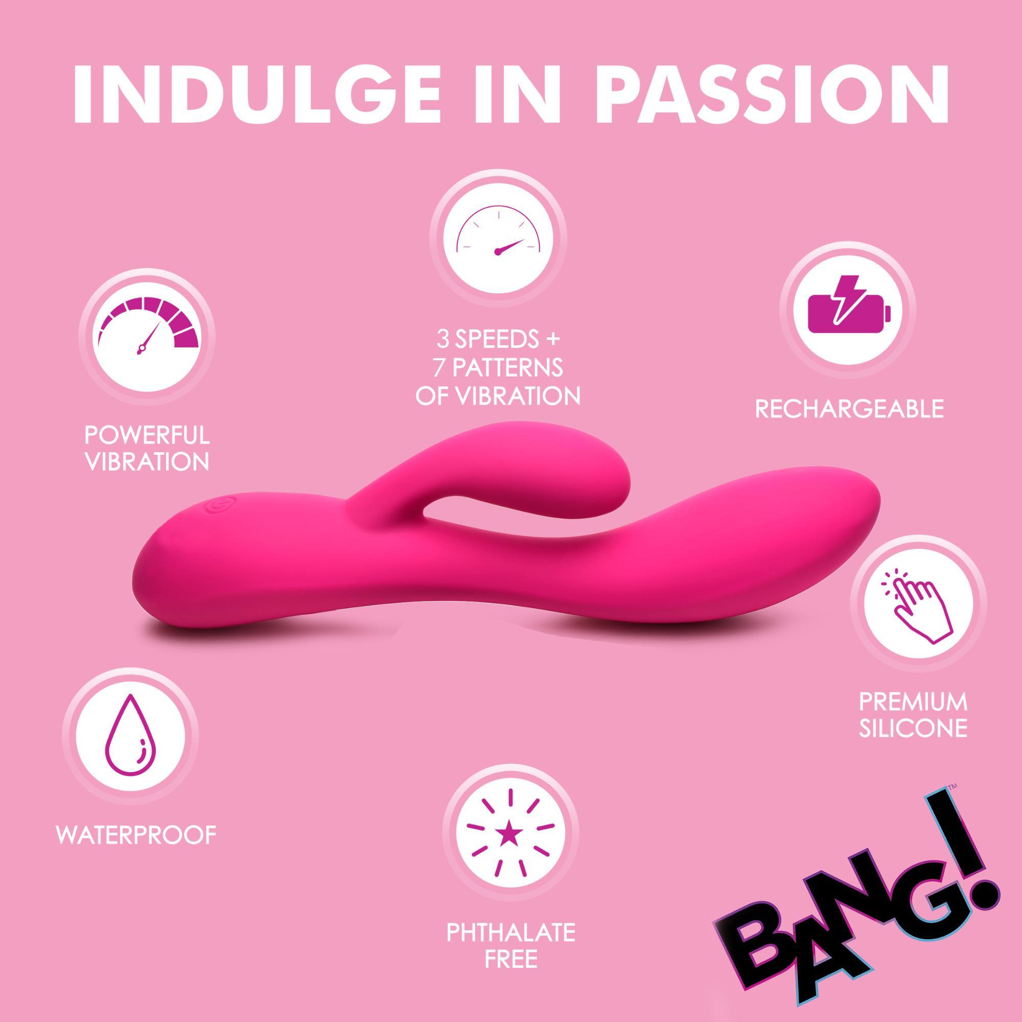 Bang! 10X Flexible Rechargeable Silicone Rabbit Vibrator - Buy At Luxury Toy X - Free 3-Day Shipping