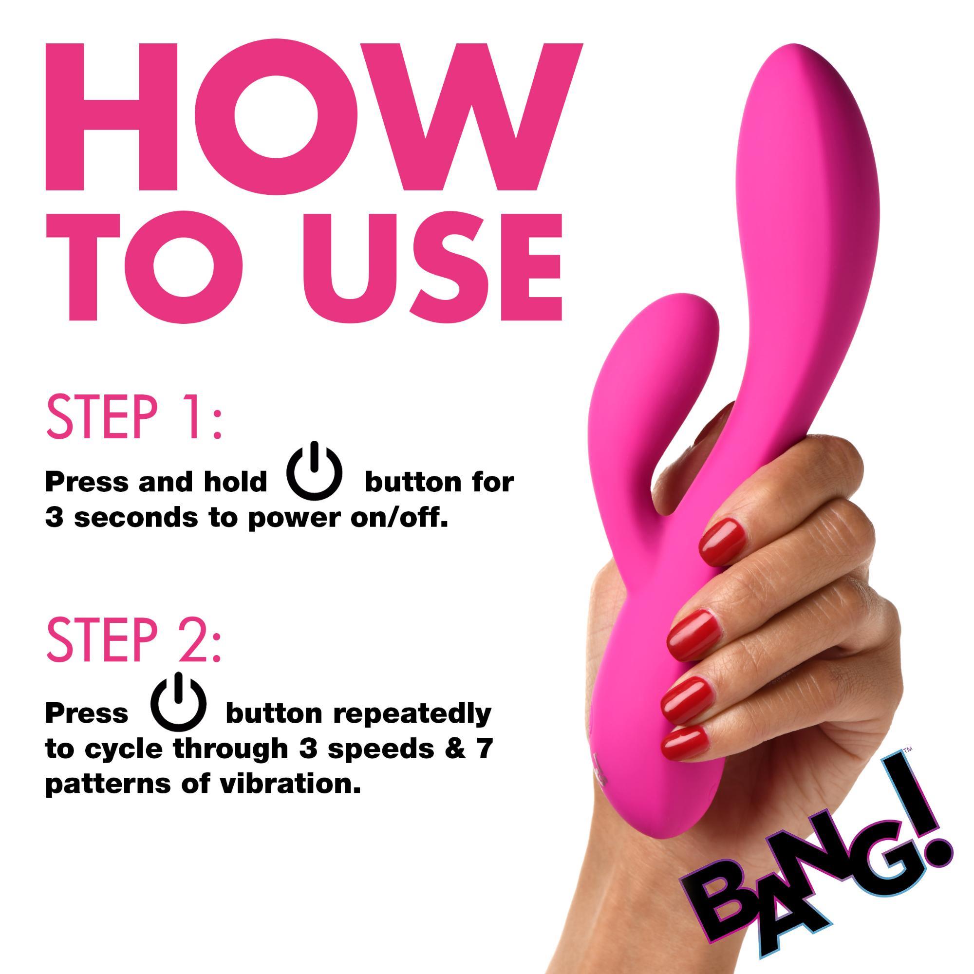 Bang! 10X Flexible Rechargeable Silicone Rabbit Vibrator - Buy At Luxury Toy X - Free 3-Day Shipping